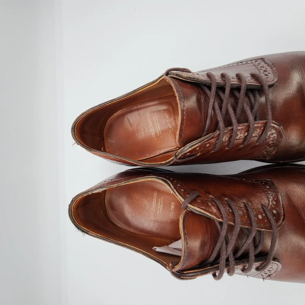 Allen Edmonds Yorktown‎ Derby Shoes Mens 9.5 D Cap Toe Made USA Leather Soles